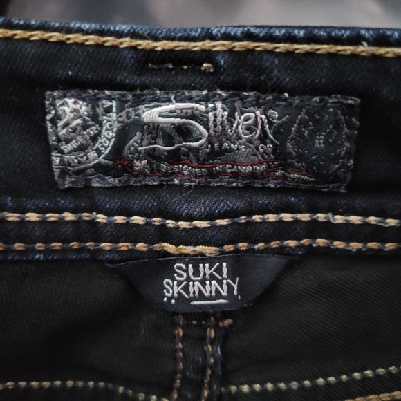SILVER | Suki skinny stretch dark wash jeans - Picture 6 of 8